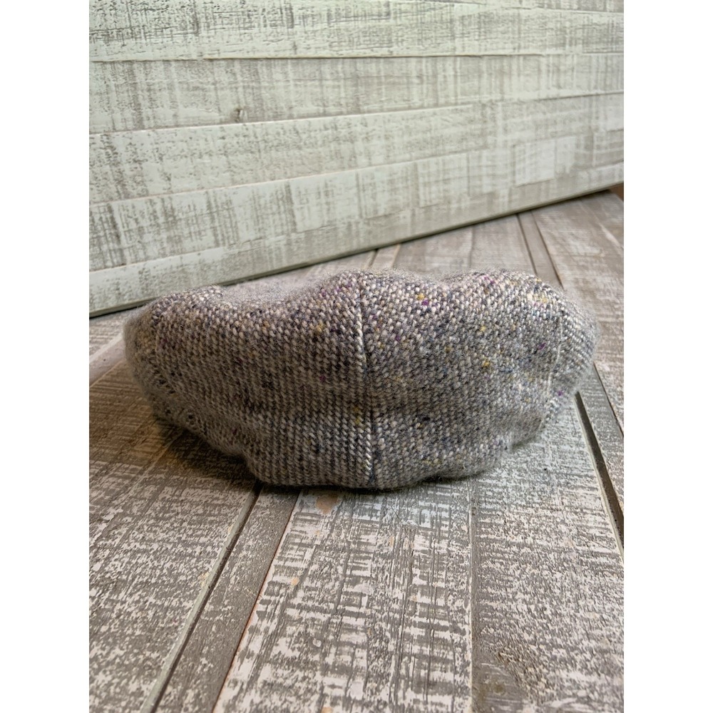 Peter James Wool Cashmere Flat Driver Cap Plaid Cabbie Newsboy Gatsby Size XL